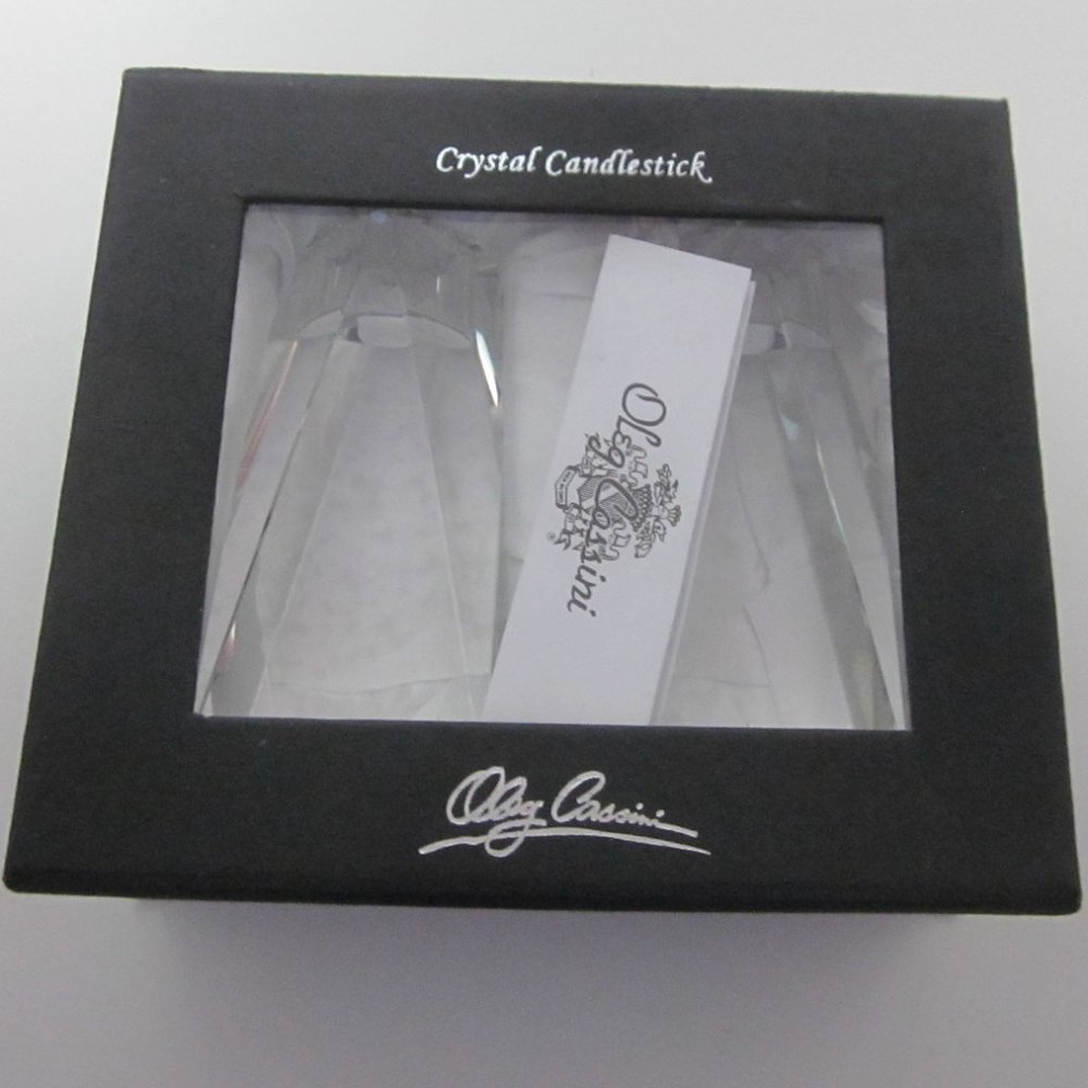 Oleg Cassini Crystal Candlesticks